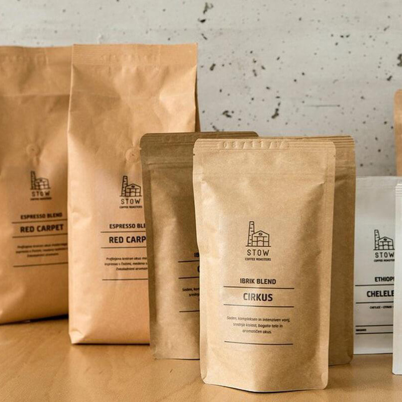 Ljussäker kaffepåse av kraftpapper